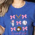 Baseball Gigi Era Bows Baseball Mom Women Women's Heather T-Shirt Heather True Royal