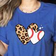 Baseball Heart Leopard Heart Sport Baseball Mom Women's Heather T-Shirt Heather True Royal Baseball Heart Leopard Heart Sport Baseball Mom Women's Heather T-Shirt Heather True Royal