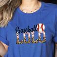 Baseball Lolo Women BallPark Lolo Baseball Mom Mother's Day Women's Heather T-Shirt Heather True Royal