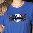 Baseball Mama Game Day Vibes Women Baseball Mom Women's Heather T-Shirt Heather True Royal