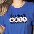 Baseball Mama Retro Groovy Baseball Mom Mother Game Day Women's Heather T-Shirt Heather True Royal Baseball Mama Retro Groovy Baseball Mom Mother Game Day Women's Heather T-Shirt Heather True Royal