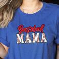 Baseball Mama Retro Groovy Baseball Mom Women Mother's Day Women's Heather T-Shirt Heather True Royal
