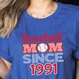 Baseball Mom Since 1991 Women's Heather T-Shirt Heather True Royal Baseball Mom Since 1991 Women's Heather T-Shirt Heather True Royal