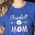 Baseball Mom Birthday Sport Baseball Sport Matching Family Women's Heather T-Shirt Heather True Royal