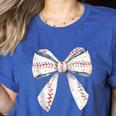 Baseball Mom Coquette Bow Baseball Mama Women's Heather T-Shirt Heather True Royal Baseball Mom Coquette Bow Baseball Mama Women's Heather T-Shirt Heather True Royal