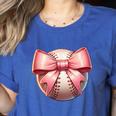 Baseball Mom Coquette Pink Bow Baseball Mom Women's Heather T-Shirt Heather True Royal Baseball Mom Coquette Pink Bow Baseball Mom Women's Heather T-Shirt Heather True Royal