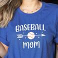 Baseball Mom Cute Grandson Player Arrow Heart Family Women's Heather T-Shirt Heather True Royal
