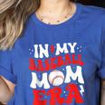 In My Baseball Mom Era Cute Groovy Baseball Women's Heather T-Shirt Heather True Royal In My Baseball Mom Era Cute Groovy Baseball Women's Heather T-Shirt Heather True Royal