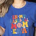 In My Baseball Mom Era Cute Mommy Groovy Women's Heather T-Shirt Heather True Royal