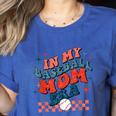 In My Baseball Mom Era Groovy Mom Baseball Mama Mother's Day Women's Heather T-Shirt Heather True Royal In My Baseball Mom Era Groovy Mom Baseball Mama Mother's Day Women's Heather T-Shirt Heather True Royal