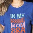 In My Baseball Mom Era Lover Groovy Retro Mother's Day Women's Heather T-Shirt Heather True Royal