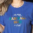 In My Baseball Mom Era Baseball Lover Groovy Vintage Retro Women's Heather T-Shirt Heather True Royal
