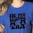 In My Baseball Mom Era Retro Groovy Sports Parent Women's Heather T-Shirt Heather True Royal