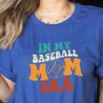 In My Baseball Mom Era Baseball Retro Groovy Mom Women's Heather T-Shirt Heather True Royal