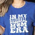 In My Baseball Mom Era Retro Groovy Baseball Women's Heather T-Shirt Heather True Royal In My Baseball Mom Era Retro Groovy Baseball Women's Heather T-Shirt Heather True Royal