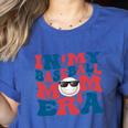 In My Baseball Mom Era Smile Face Retro Women's Heather T-Shirt Heather True Royal In My Baseball Mom Era Smile Face Retro Women's Heather T-Shirt Heather True Royal