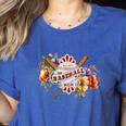 Baseball Mom With Garden Flowers Women's Heather T-Shirt Heather True Royal Baseball Mom With Garden Flowers Women's Heather T-Shirt Heather True Royal