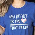Baseball Mom My Heart Favorite Player On The Field Quote Women's Heather T-Shirt Heather True Royal Baseball Mom My Heart Favorite Player On The Field Quote Women's Heather T-Shirt Heather True Royal