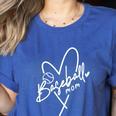 Baseball Mom Heart Game Day Mother's Day Player Women's Heather T-Shirt Heather True Royal Baseball Mom Heart Game Day Mother's Day Player Women's Heather T-Shirt Heather True Royal