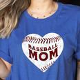 Baseball Mom Heart Love Mother's Day Game Day Support Women's Heather T-Shirt Heather True Royal Baseball Mom Heart Love Mother's Day Game Day Support Women's Heather T-Shirt Heather True Royal