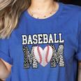 Baseball Mom Heart Sports Mom Women's Heather T-Shirt Heather True Royal