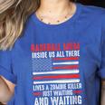 Baseball Mom Inside Us All There Lives a Zombie Sport Women's Heather T-Shirt Heather True Royal