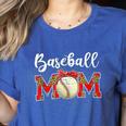 Baseball Mom Leopard Game Day Mom Life Mother's Day Women's Heather T-Shirt Heather True Royal Baseball Mom Leopard Game Day Mom Life Mother's Day Women's Heather T-Shirt Heather True Royal