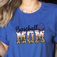 Baseball Mom Leopard Game Day Vibes Baseball Mama Women's Heather T-Shirt Heather True Royal Baseball Mom Leopard Game Day Vibes Baseball Mama Women's Heather T-Shirt Heather True Royal