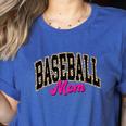 Baseball Mom Leopard Baseball Mama Life Girls Women Baller Premium Women's Heather T-Shirt Heather True Royal