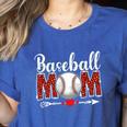 Baseball Mom Leopard Sports Players Mother's Day Women's Heather T-Shirt Heather True Royal