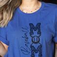 Baseball Mom Leopard Women's Heather T-Shirt Heather True Royal