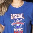 Baseball Mom Loud & Proud Since 1976 Women's Heather T-Shirt Heather True Royal