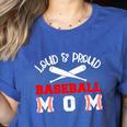 Baseball Mom Loud Proud Quote Game Day Sports Mama Saying Women's Heather T-Shirt Heather True Royal
