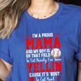 Baseball Mom Mama Baseball Lover Sport Mother's Day Women's Heather T-Shirt Heather True Royal Baseball Mom Mama Baseball Lover Sport Mother's Day Women's Heather T-Shirt Heather True Royal