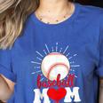Baseball Mom Mama Mother's Day Sport Lover Women's Heather T-Shirt Heather True Royal Baseball Mom Mama Mother's Day Sport Lover Women's Heather T-Shirt Heather True Royal