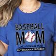 Baseball Mom Not Like a Normal Mom Baseball Mama Women's Heather T-Shirt Heather True Royal