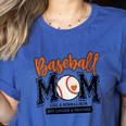 Baseball Mom Orange Varsity Baseball Mama Cute Mother's Day Women's Heather T-Shirt Heather True Royal