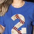 Baseball Mom Baseball Parent Number Two Baseball Gear 2 Women's Heather T-Shirt Heather True Royal