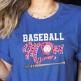 Baseball Mom Pink Ribbon Breast Cancer Awareness Fighters Women's Heather T-Shirt Heather True Royal Baseball Mom Pink Ribbon Breast Cancer Awareness Fighters Women's Heather T-Shirt Heather True Royal
