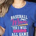 Baseball Mom Baseball Pitcher Bat Gloves Baseball Player Women's Heather T-Shirt Heather True Royal