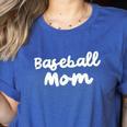 Baseball Mom Retro Women's Heather T-Shirt Heather True Royal Baseball Mom Retro Women's Heather T-Shirt Heather True Royal