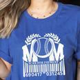 Baseball Mom Scan For Payment Sporty Humor Women's Heather T-Shirt Heather True Royal