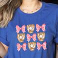 Baseball Mom Sister Tween Teen Girl Girly Pink Bow Preppy Women's Heather T-Shirt Heather True Royal