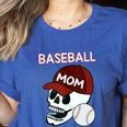 Baseball Mom Skull Sports Skeleton Women's Heather T-Shirt Heather True Royal Baseball Mom Skull Sports Skeleton Women's Heather T-Shirt Heather True Royal