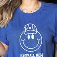 Baseball Mom Smile Face Shirt Varsity Cute Happy Face Women Women's Heather T-Shirt Heather True Royal Baseball Mom Smile Face Shirt Varsity Cute Happy Face Women Women's Heather T-Shirt Heather True Royal