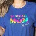 Baseball Mom Squad Tie Dye Cute Ball Mom Women's Heather T-Shirt Heather True Royal