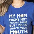 Baseball Mom Swing Watch Mouth Baseball Boy Women's Heather T-Shirt Heather True Royal Baseball Mom Swing Watch Mouth Baseball Boy Women's Heather T-Shirt Heather True Royal