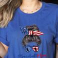 Baseball Mom USA American Flag 4th Of July Women's Heather T-Shirt Heather True Royal Baseball Mom USA American Flag 4th Of July Women's Heather T-Shirt Heather True Royal