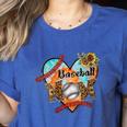 Baseball Mom Valentine Leopard Heart Softball Mother's Day Women's Heather T-Shirt Heather True Royal Baseball Mom Valentine Leopard Heart Softball Mother's Day Women's Heather T-Shirt Heather True Royal