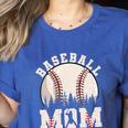 Baseball Mom Vintage Baseball Ball Mama Women's Heather T-Shirt Heather True Royal